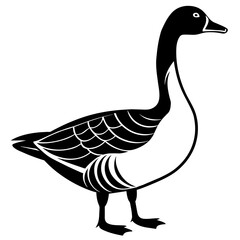 Goose vector art illustration white background