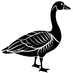 Goose vector art illustration white background
