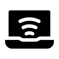 laptop internet of things solid icon