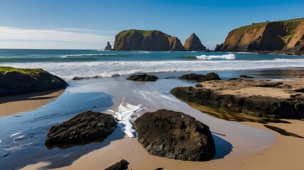 Captivating Twilight: Beauty Unveiled on the Rocky Seashore