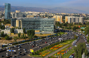 Almaty, the largest metropolis of Kazakhstan, is located in the foothills of the Trans-Ili...