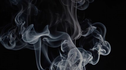 smoke on dark background.Ai generative