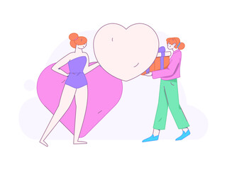 3.12 International Women's Day professional women flat character vector concept operation hand drawn illustration
