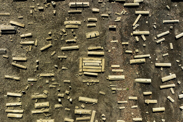 Gajah mungkur dam with an ancient grave in Wonogiri, Indonesia.