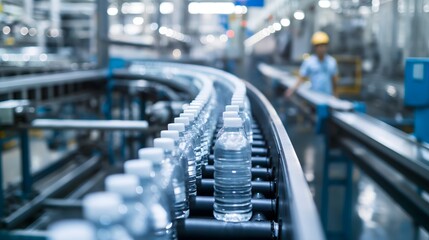 Fototapeta premium 6. Imagine the relentless pace of innovation driving improvements in the fast-packed production line, with new technologies and methodologies constantly being implemented to streamline operations and