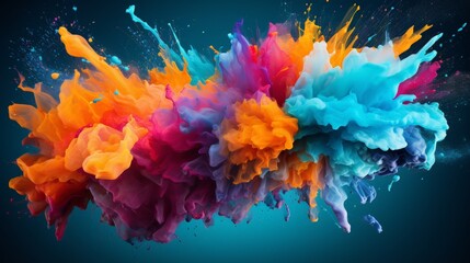 Colorful Splash Abstract Paint Burst