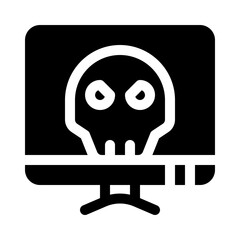 hacking glyph icon