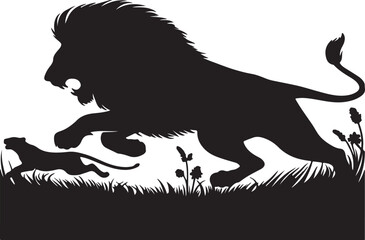 Lion silhouette vector Illustration