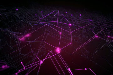 Obraz premium Futuristic Digital Network Connection