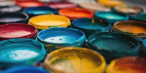 Colorful Paint Chips on a Table.