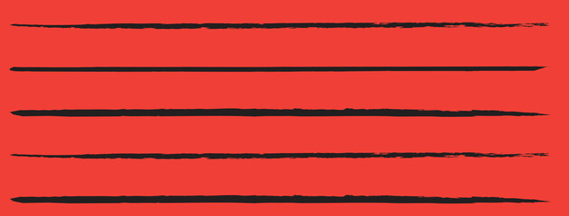 Strikethrough lines collection. Set of hand drawn freehand emphasis elements, underline, marker or ball pen line, crossed scribble stripe