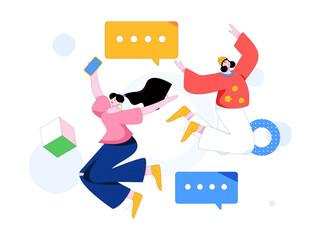 3.12 International Women's Day professional women flat character vector concept operation hand drawn illustration
