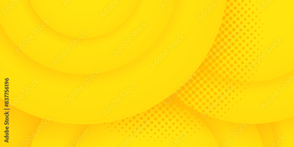 Sticker a bright yellow abstract background, creating a vibrant and cheerful mood, a halftone pattern is sub