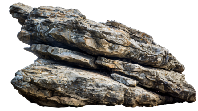 Big rock isolated on transparent background