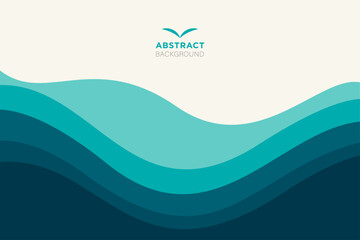 Abstract background with waves in vector.
