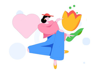 3.12 International Women's Day professional women flat character vector concept operation hand drawn illustration
