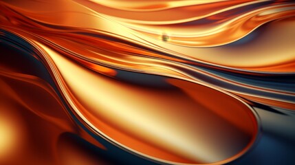 Lustrous Flow Abstract Metal Surface Illustration