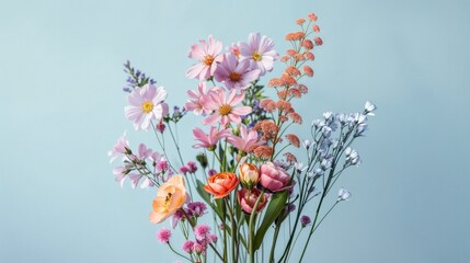 Charming Pastel Flower Bouquet - Fresh Spring Blossoms