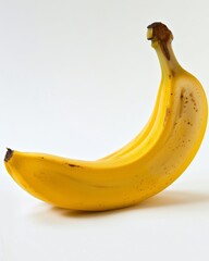 Yellow banana on white background