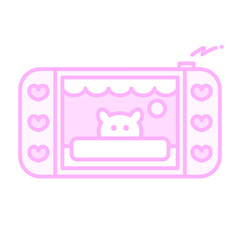 ファンシーカラフルゲーム機♪PNG