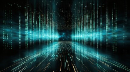 Binary Deluge Futuristic Abstract Background