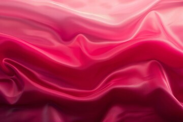 Obraz premium Red pink silk satin fabric background with waves and folds