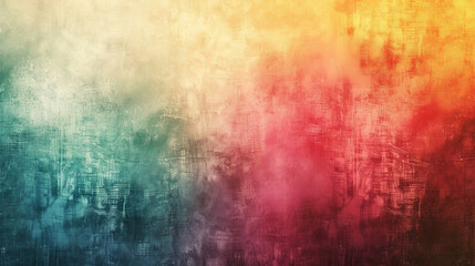 Vibrant abstract warm pastel retro background with grainy texture and digital noise effect.