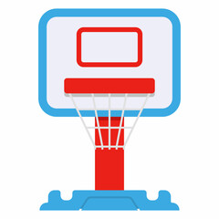 Junior basketball hoop adjustable vector cartoon illustration isolated on a white background. © Roi_and_Roi