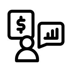financial advisor line icon