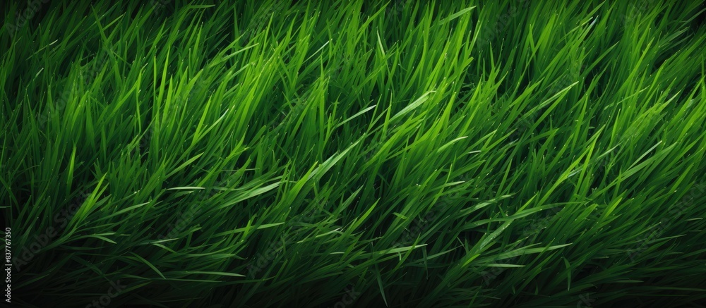Poster Template with grass texture background for copy space image.