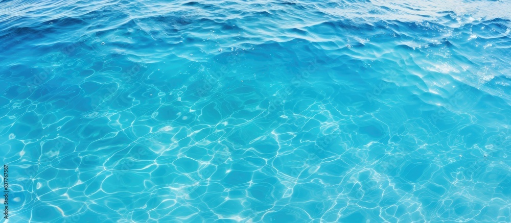 Poster Texture of transparent seawater with copy space image.