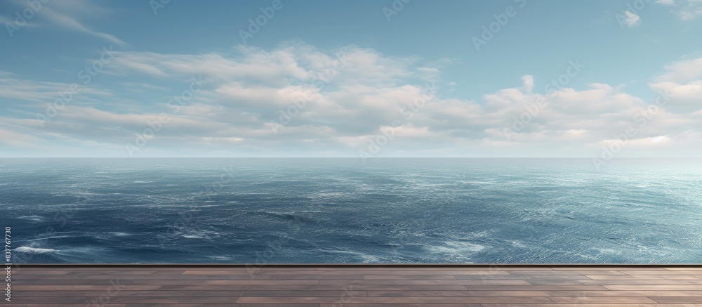Poster A scenic ocean view with a spacious area for inserting images.