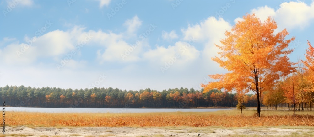 Poster Fall scenery with copy space image.