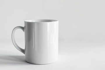 Fototapeta premium White ceramic mug on white background