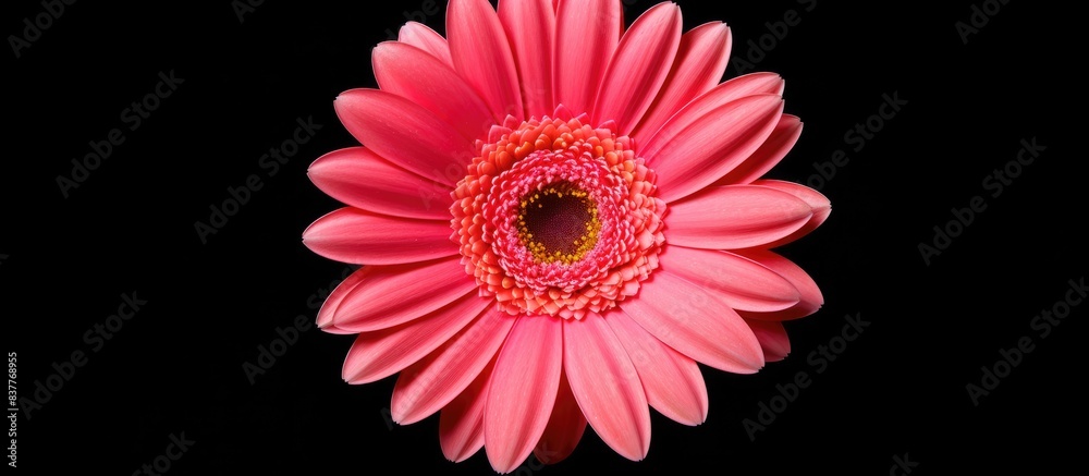 Poster botanical name for gerbera daisy is gerbera jamesonii, also known as transvaal daisy with copy space