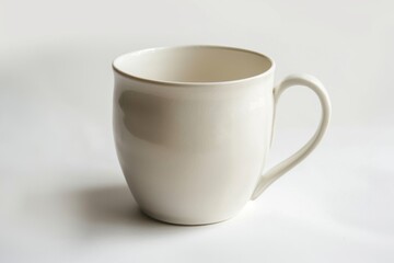 Fototapeta premium White ceramic mug on white background