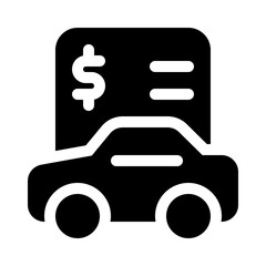 car loan glyph icon