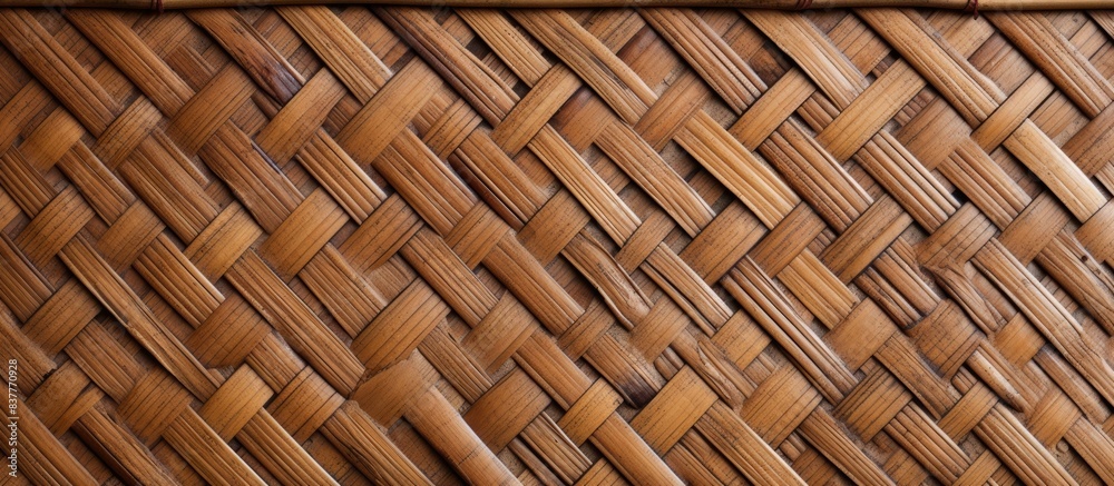 Aufkleber Traditional Javanese bamboo weaving with a rustic charm, perfect for adding an authentic touch to any decor or design concept, ideal for a copy space image.