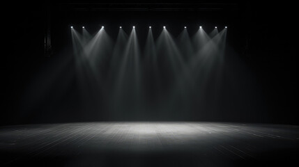Empty Stage with Dramatic Lighting