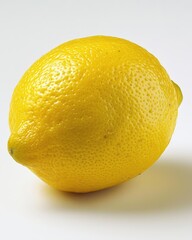 Yellow lemon on a white background