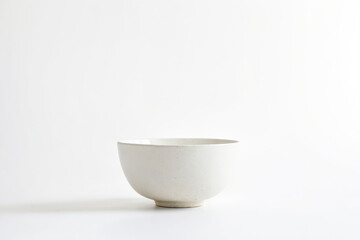 White Ceramic Bowl on White Background