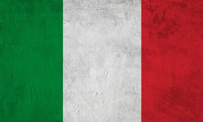 grey concrete wall texture cracks scratched generative ai Italy flag 