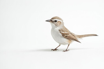 White-throated Sparrow Isolated On White Background