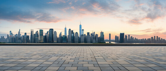Panoramic View of Modern City Skyline