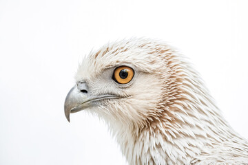 Fototapeta premium Close-up Portrait of a White Eagle with a Bright Yellow Eye