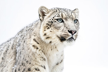 Naklejka premium Close Up of a Snow Leopard's Face