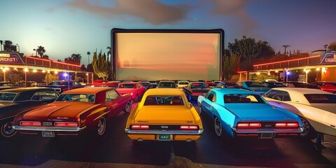 High-quality imagery showcases the unique experience of an outdoor movie night at a classic drive-in