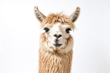 Obraz premium Close-up of a Fluffy Alpaca's Face