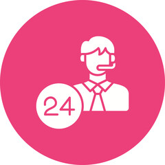 24 Hours Support Icon