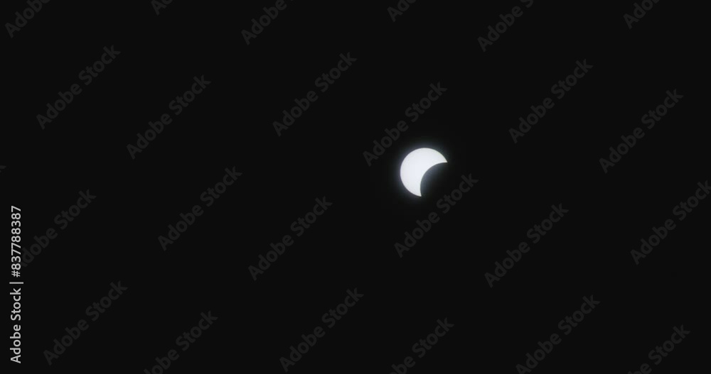 Canvas Prints natural phenomenon with partial solar eclipse.